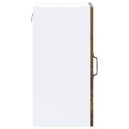 Berkfield Home Kitchen Wall Cabinet with Glass Door Kalmar Smoked Oak Engineered Wood in Brown - thumbnail 7