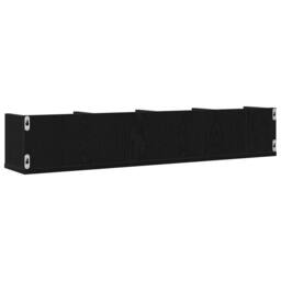 Berkfield Home Modern CD Wall Shelf Black Oak 100x18x18 cm Engineered Wood - Size: 100 x 18 x 18 cm - thumbnail 5