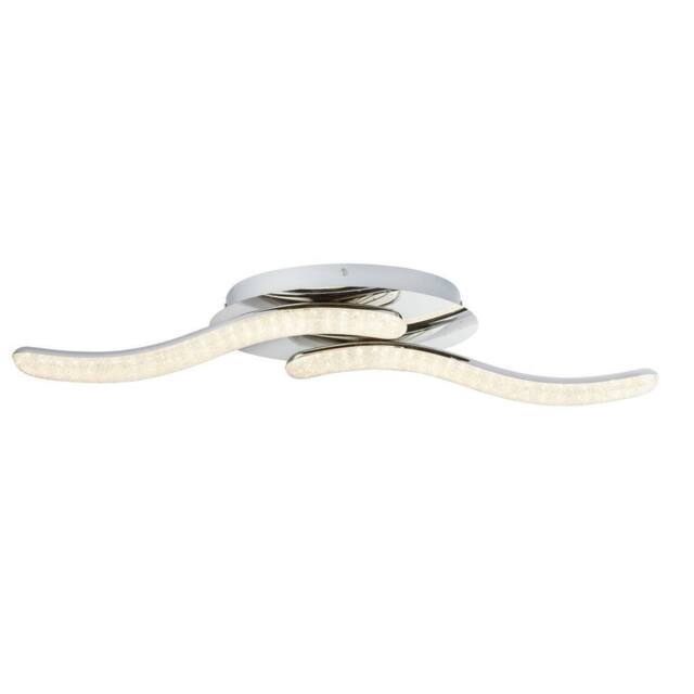 Netlighting Nabro Integrated LED Semi Flush Ceiling Light Chrome 2x LED 3500K in Silver - image 1