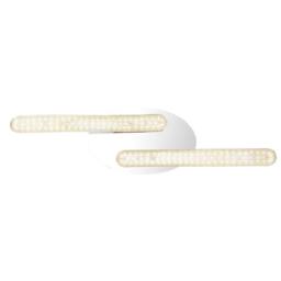 Netlighting Nabro Integrated LED Semi Flush Ceiling Light Chrome 2x LED 3500K in Silver - thumbnail 4