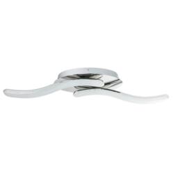 Netlighting Nabro Integrated LED Semi Flush Ceiling Light Chrome 2x LED 3500K in Silver - thumbnail 2
