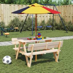 Berkfield Home Garden Umbrella for Kids with Wooden Pole √ò120x140 cm - Size: 120x140 cm - thumbnail 1