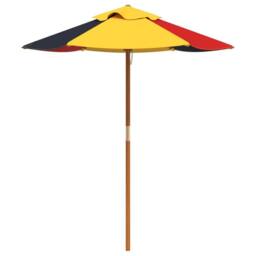Berkfield Home Garden Umbrella for Kids with Wooden Pole √ò120x140 cm - Size: 120x140 cm - thumbnail 2