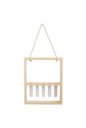 Living and Home 5-Tube Wall Hanging Plant Propagation Station with Wooden Frame in Natural - thumbnail 4