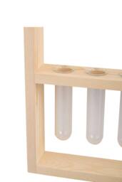 Living and Home 5-Tube Wall Hanging Plant Propagation Station with Wooden Frame in Natural - thumbnail 6