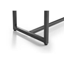 Cheshire Premium Kingsley Upholstered Bench in Dark Brown with Gunmetal Frame - thumbnail 3