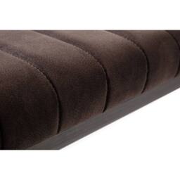 Cheshire Premium Kingsley Upholstered Bench in Dark Brown with Gunmetal Frame - thumbnail 5
