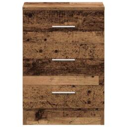 Berkfield Home Bedside Cabinets 2 pcs Old Wood 38x35x55 cm Engineered Wood - Size: 38 x 35 x 55 cm - thumbnail 7