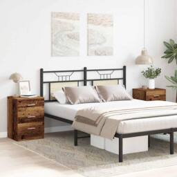 Berkfield Home Bedside Cabinets 2 pcs Old Wood 38x35x55 cm Engineered Wood - Size: 38 x 35 x 55 cm - thumbnail 4