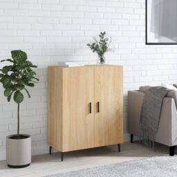Berkfield Home Sideboard Sonoma Oak 69.5x34x90 cm Engineered Wood in Brown - thumbnail 1