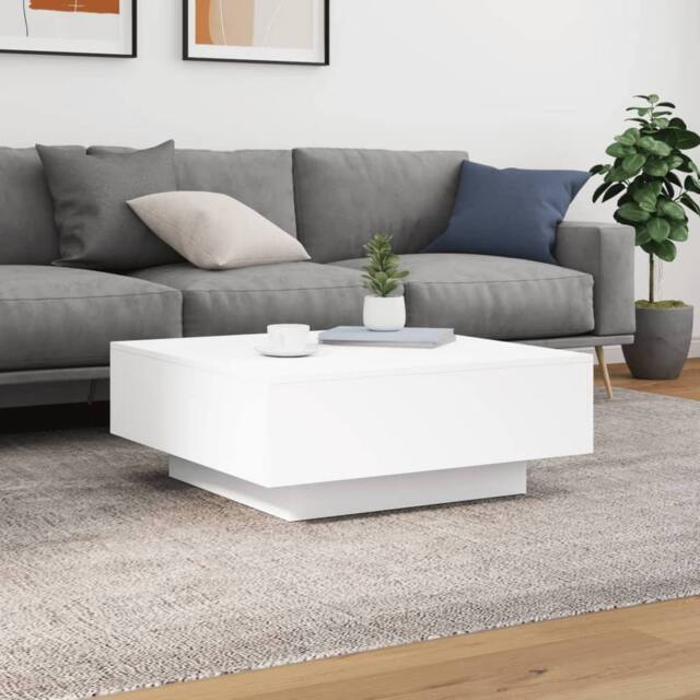 Berkfield Home Modern Coffee Table White 80x80x31 cm Engineered Wood - Size: 80 x 80 x 31 cm - image 1