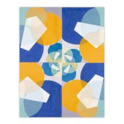 "Artery8 Joseph Schillinger Green Squares Abstract Painting Wall Art Print - Size: W12"" x H16""" - thumbnail 1