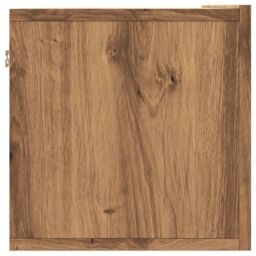 Berkfield Home Wall Mounted TV Cabinet Artisan Oak 100x30x30 cm Engineered Wood in Brown - Size: 100 x 30 x 30 cm - thumbnail 5