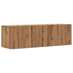 Berkfield Home Wall Mounted TV Cabinet Artisan Oak 100x30x30 cm Engineered Wood in Brown - Size: 100 x 30 x 30 cm - thumbnail 2