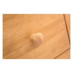 Cabinet Bits Lucca 3 Drawer Dressing Table Set Wood Knob in Light Brown - thumbnail 5