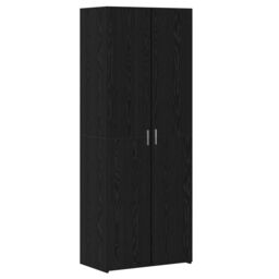 Berkfield Home Highboard Black Oak 70x42.5x185 cm Engineered Wood - thumbnail 2
