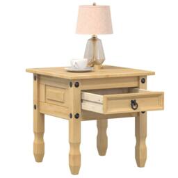 Berkfield Home Side Table Corona 50x50x50 cm Solid Wood Pine in Light Tan - Size: 50 x 50 x 50 cm - thumbnail 1