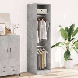 Berkfield Home Wardrobe Concrete Grey 50x50x200 cm Engineered Wood - Size: 50 x 50 x 200 cm - thumbnail 3