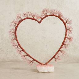 Serenity Rose Quartz Heart Shaped Tree in Pink - thumbnail 1