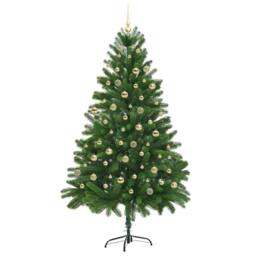 Berkfield Home Christmas Tree with 300 LEDs with Stand Green 210 cm PE - thumbnail 4