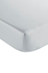 CHRISTY 400TC Luxury Cotton Sateen Plain Dye Bedding Fitted Sheets in Light Grey - Size: Super King Fitted