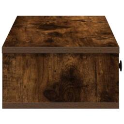 Berkfield Home Wall Shelf with Drawers Smoked Oak 60x25x15 cm Engineered Wood in Brown - Size: 60 x 25 x 15 cm - thumbnail 5