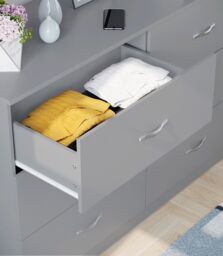 Home Discount Vida Designs Riano 6 Drawer Chest of Drawers Storage in Grey - thumbnail 6