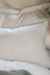 CHRISTY Flannel Marl Super Soft Brushed Cotton Standard Pillowcase Pair in Beige - thumbnail 2