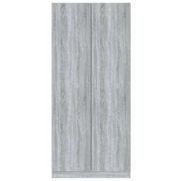 Berkfield Home Wardrobe Grey Sonoma 90x50x200 cm Engineered Wood - Size: 90 x 50 x 200 cm - thumbnail 3