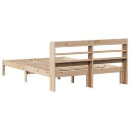 Berkfield Home Bed Frame without Mattress 150x200 cm King Size Solid Wood Pine in Brown - thumbnail 6