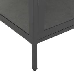 Berkfield Home Display Cabinet Anthracite 90x40x180 cm Steel & Tempered Glass in Black - Size: 90 x 40 x 180 cm - thumbnail 8
