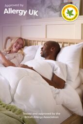 Slumberdown 4 Pack Anti Allergy Medium Support Back Sleeper Pillows in White - thumbnail 2