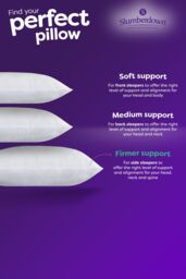 Slumberdown 4 Pack Anti Allergy Medium Support Back Sleeper Pillows in White - thumbnail 4