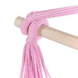 Wyld and Coco Hanging Hammock Chair Pink Cotton-Polyester Indoor Outdoor - thumbnail 8