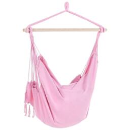 Wyld and Coco Hanging Hammock Chair Pink Cotton-Polyester Indoor Outdoor - thumbnail 5