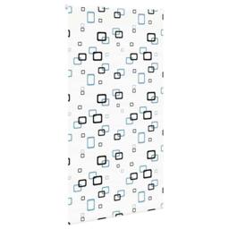 Berkfield Home Shower Roller Blind 130x240 cm Fabric Width 126 cm in White - thumbnail 1