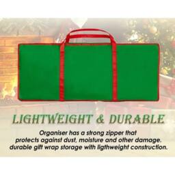 KORVIXA Christmas Xmas Wrapping Paper Storage Bag in Green - Size: 100 cm x 60 cm - thumbnail 3