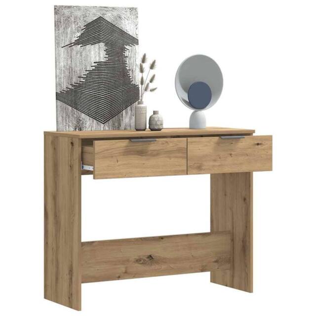 Berkfield Home Decorative Console Table Artisan Oak 90x36x75 cm Engineered Wood in Brown - Size: 90 x 36 x 75 cm - image 1