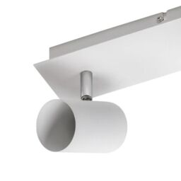 CGC Lighting 'Veneto' White Double GU10 Ceiling Spotlight Two Head Adjustable Bar Light - thumbnail 5
