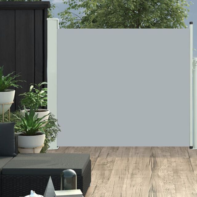 Berkfield Home Patio Retractable Side Awning 100x300 cm Grey - image 1