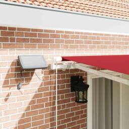 Berkfield Home Manual Retractable Awning with LED Red 400x300 cm - thumbnail 4