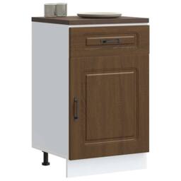 Berkfield Home Kitchen Base Cabinet Kalmar Brown Oak Engineered Wood - thumbnail 2