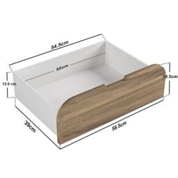 Flair Eddie Staircase Triple Bunk Bed with Storage in White - Size: Single - thumbnail 7