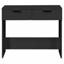 Berkfield Home Console Table Black 90x36x75 cm Engineered Wood - Size: 90 x 36 x 75 cm - thumbnail 6