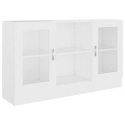 Berkfield Home Vitrine Cabinet White 120x30.5x70 cm Engineered Wood - thumbnail 3