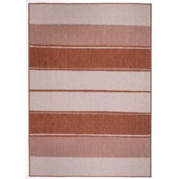 THE RUGS Reversible Outdoor Rugs in Tonal Stripes Design Duo Weave Collection in Burnt Orange - Size: 120 cm x 170 cm - thumbnail 3
