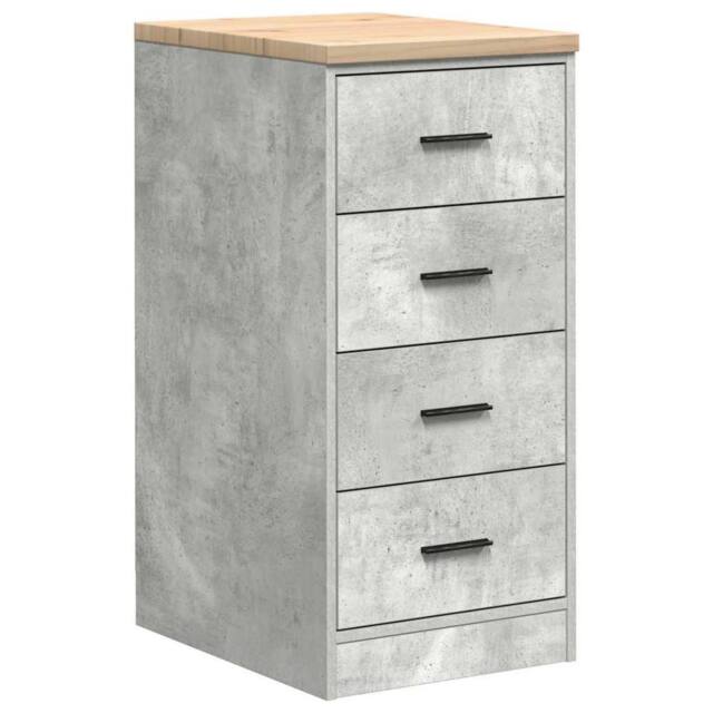 Berkfield Home Garage Storage Cabinet Concrete Grey 40x51x85 cm Solid Wood Pine - Size: 40 x 51 x 85 cm - image 1