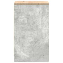 Berkfield Home Garage Storage Cabinet Concrete Grey 40x51x85 cm Solid Wood Pine - Size: 40 x 51 x 85 cm - thumbnail 7