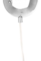 Orsina Chrome Pendant Light With White Inner Shade, Dome Lighting For Kitchens, Modern Metallic Ceiling Drop Lamp in Silver - thumbnail 5