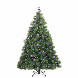 Berkfield Home Realistic Artificial Christmas Tree with 300 LEDs Green 180 cm PE - thumbnail 1